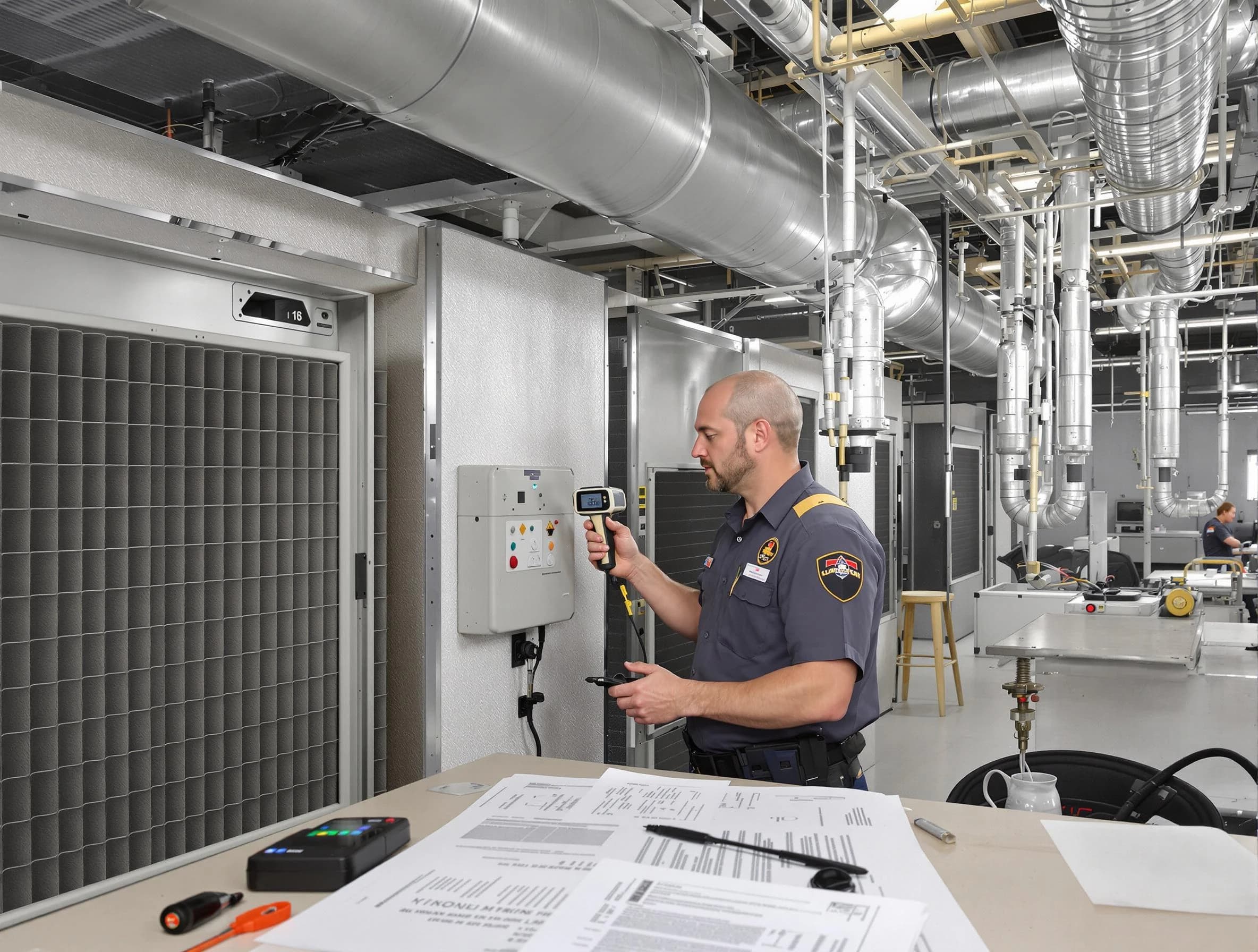 Professional filter system inspection by Newnan Air Duct Cleaning in Newnan