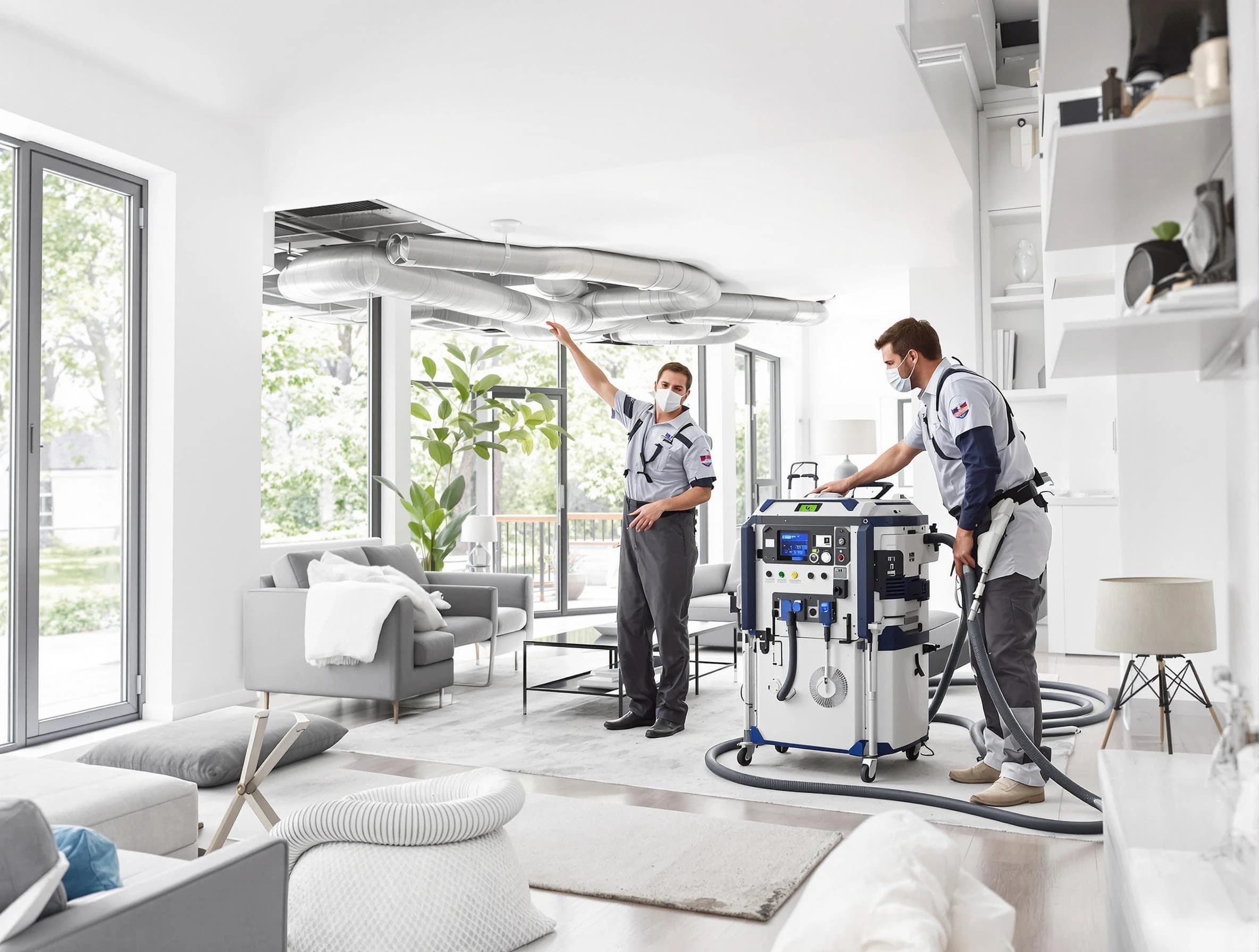 Newnan Air Duct Cleaning professional conducting pure air duct cleaning with state-of-the-art equipment in Newnan