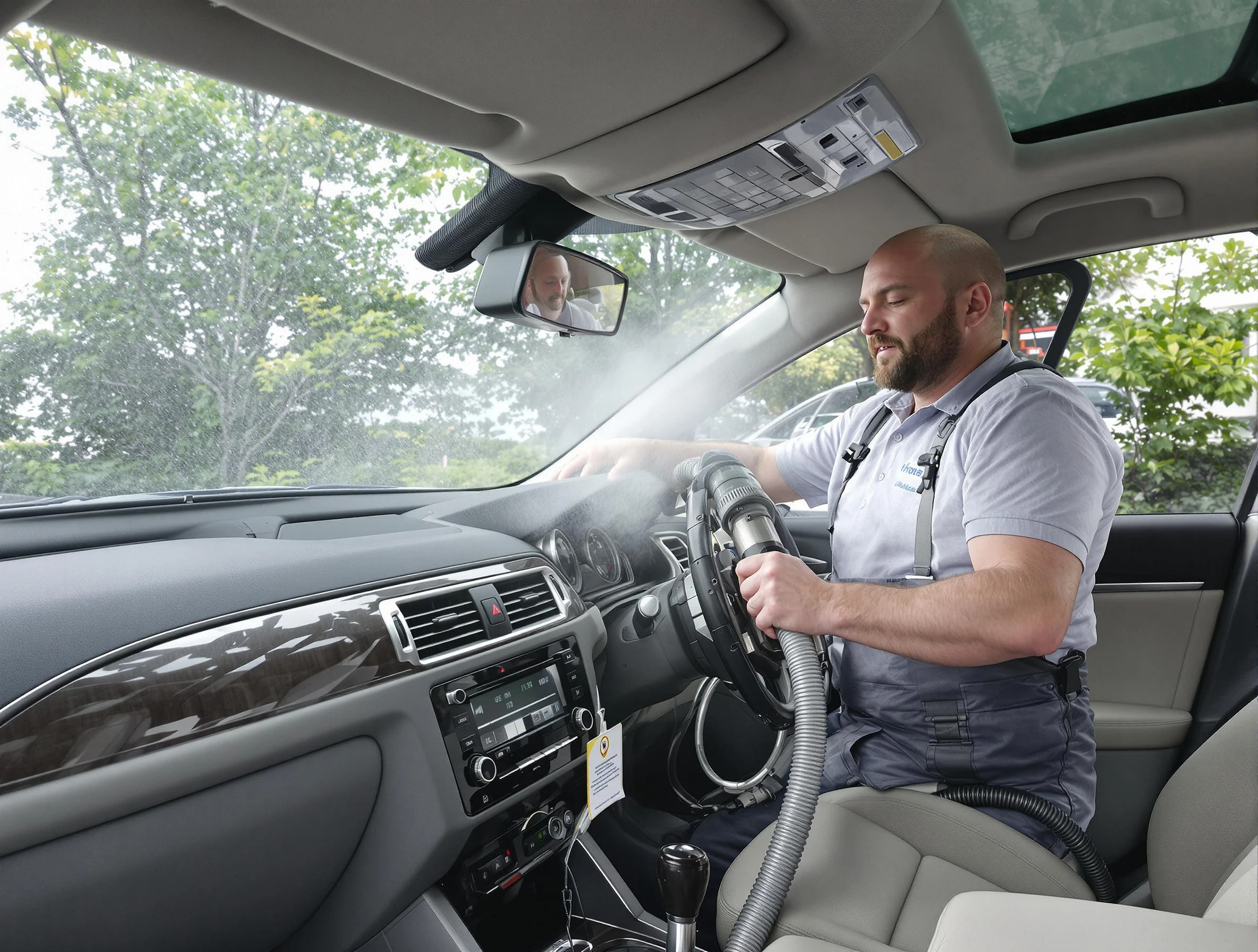 Newnan Air Duct Cleaning specialist performing professional car duct cleaning in Newnan