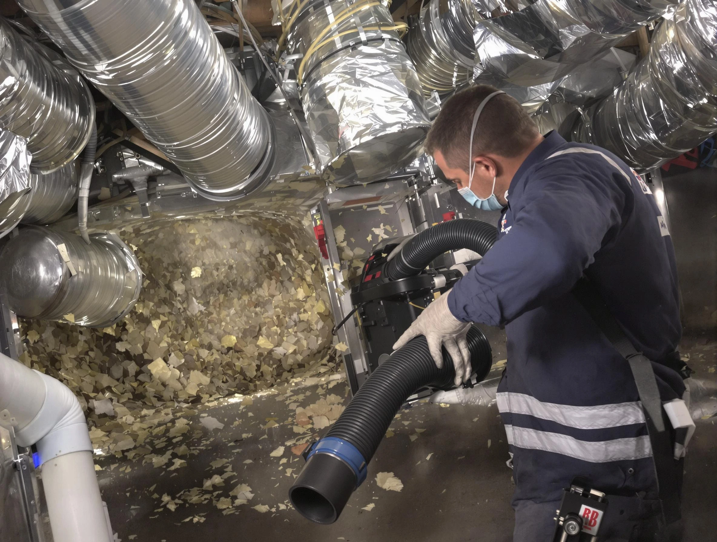 Newnan Air Duct Cleaning specialist operating negative pressure cleaning equipment for thorough duct maintenance in Newnan